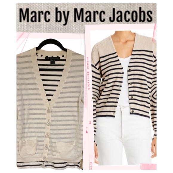 Marc by Marc Jacobs Cardigan Lightweight Striped cardigan Size Small - Picture 2 of 10
